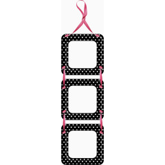 粉色彩带黑色创意相框