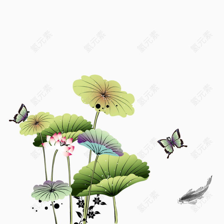 古风唯美植物插画