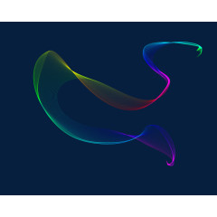   炫彩线条漂浮元素