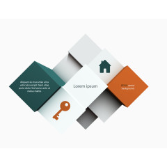 商务创意正方形