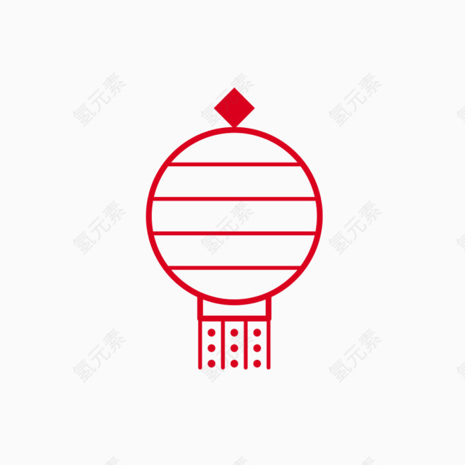红色几何图案