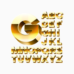 矢量立体英文字母