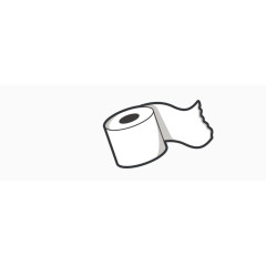 白色卡通厕纸卷纸