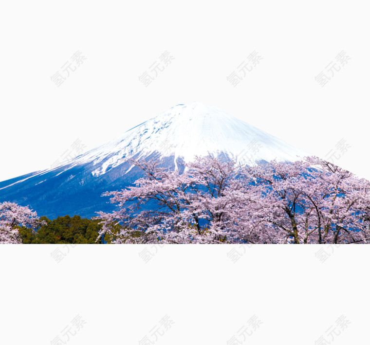 樱花雪山装饰元素