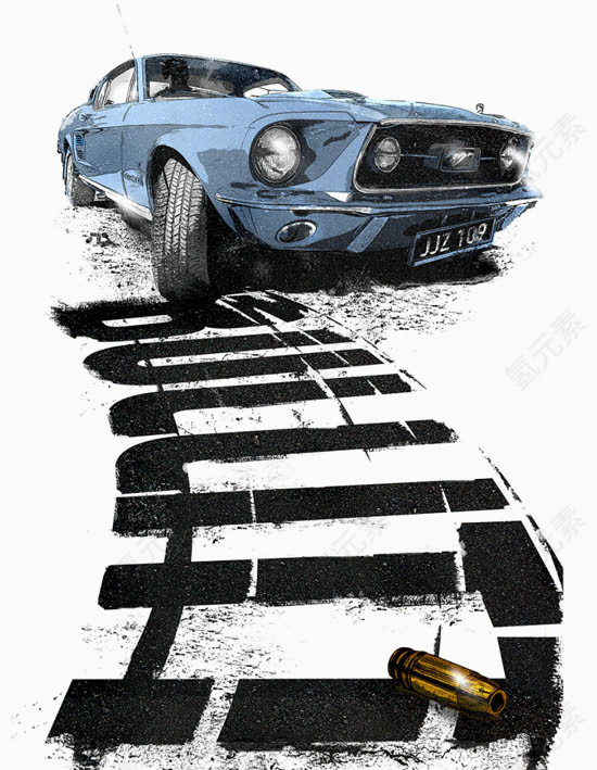 复古汽车插画
