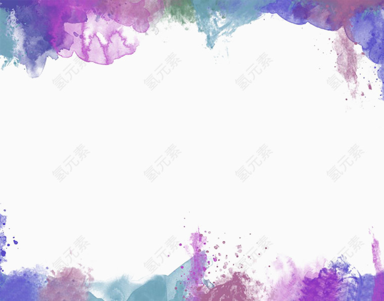 水墨色彩边框