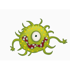 独眼卡通细菌怪物