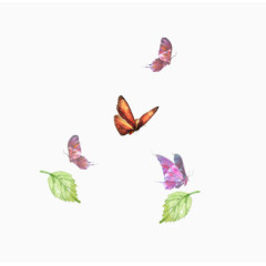 手绘翩翩飞舞蝴蝶