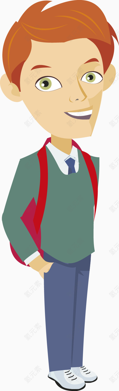 国外青春卡通扁平化人物