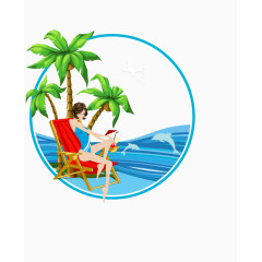 卡通手绘夏季元素