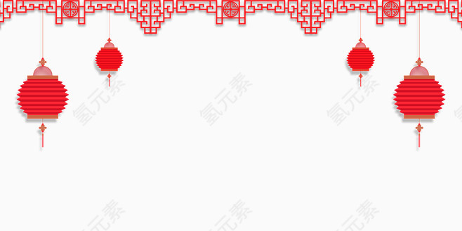 过年边框灯笼