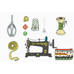 简单手绘缝纫工具