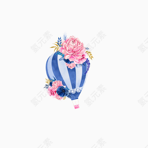花朵热气球
