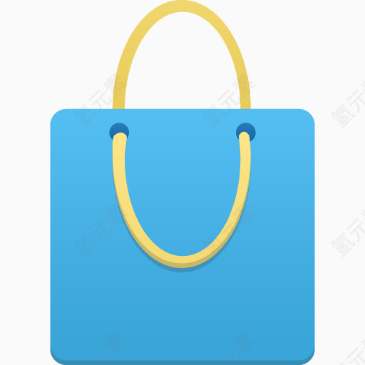 购物袋蓝色图标
