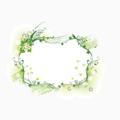 文案背景图案 绿色花纹边框 花纹 绿色 春天