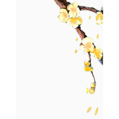 手绘鲜艳花朵