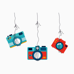 卡通手绘时尚相机