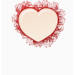 红色边框心形图案