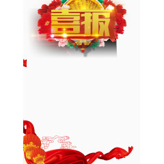 大红喜报字体设计