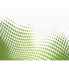 漂浮元素绿色远点波浪起伏状笔刷漂浮元素