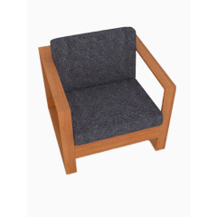 单人沙发椅子矢量图