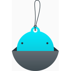 蓝色吊牌促销标签边框 