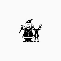 圣诞老人和麋鹿图标
