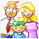 家庭祖父母孩子们