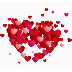 情人节心形漂浮元素