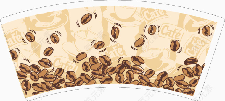 纸杯矢量模板