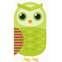 绿色可爱猫头鹰