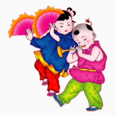 中国风喜庆福娃