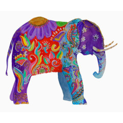 手绘泰国风格大象