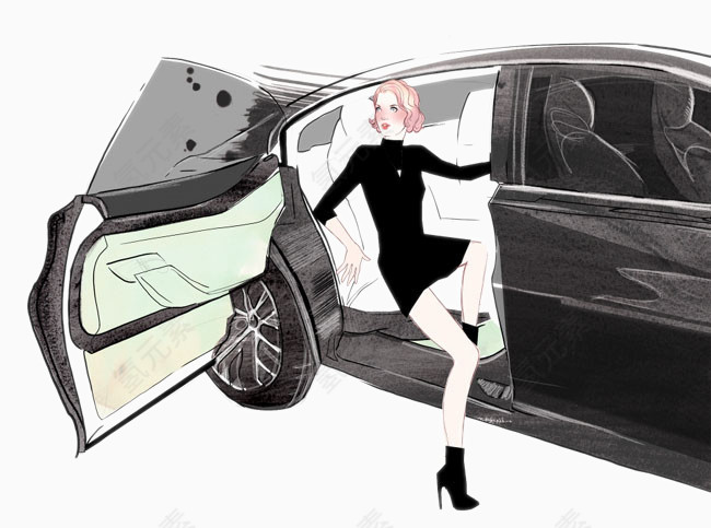 插画美女