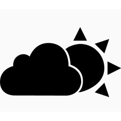 晴转多云符号图标
