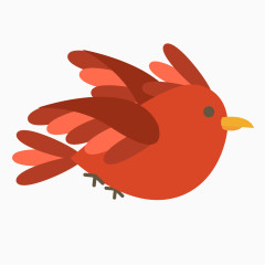 卡通飞翔的小鸟