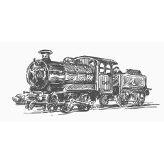 线描黑白玩具装饰素材