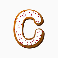 饼干英文字体字母C