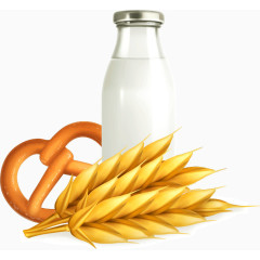 大麦牛奶素材