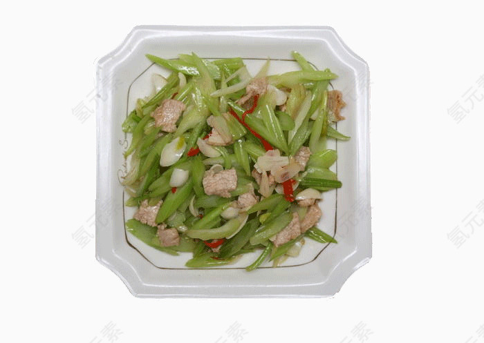 家常菜芹菜炒肉