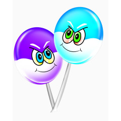 卡通表情的棒棒糖