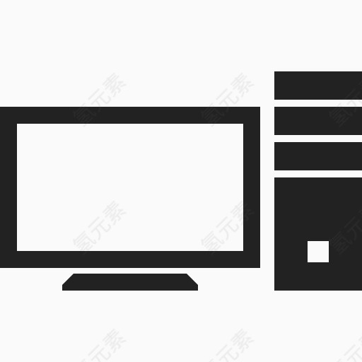 电脑类桌面笔记本电脑监控PC技术设备的图标