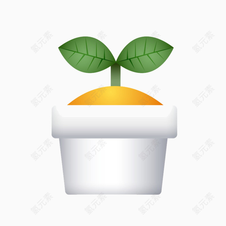 一盆绿色植物图标