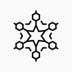 雪花标识图标