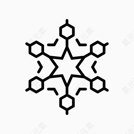 雪花标识图标