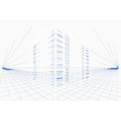 时尚线性房子模型设计矢量素材