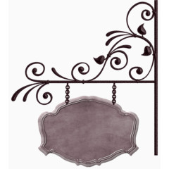 悬挂的木制指示牌