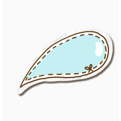 简约 小清新 漫画风格 对话框