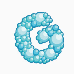 卡通气泡艺术字G