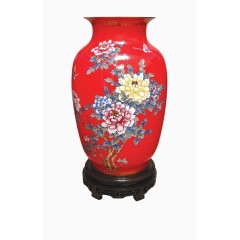 红色花瓶